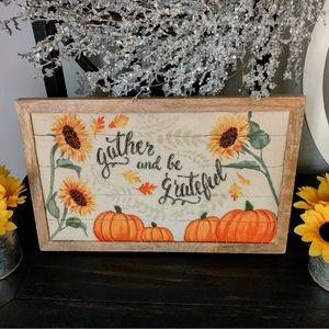 “Gather and be Grateful” fall decor